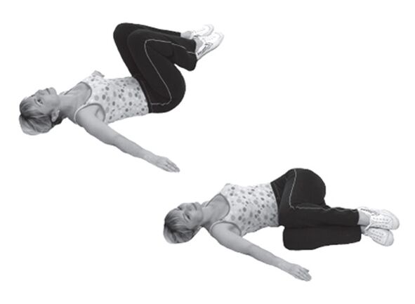 برای آرتروز مفصل ران ، با پاهای خمیده در زانو ورزش کنید