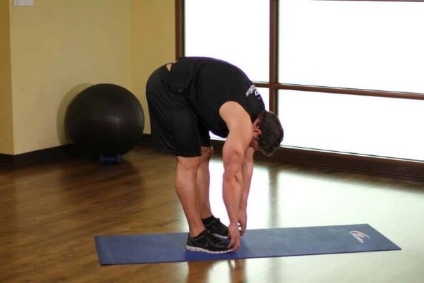 ورزش برای آرتروز مفصل ران - شیب با لمس پا